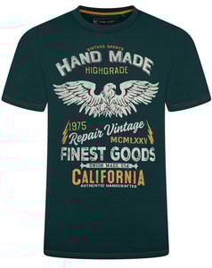 KAM California Finest Goods Print T-Shirt Dark Sea